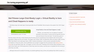 Get Fitness Largo Club Ready Login » Virtual Reality is here and ...