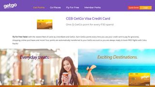 CEB GetGo Visa Credit Card | Earn GetGo Points