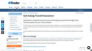Compare and review Get Going Travel Insurance policies January ...