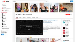Get Healthy U - with Chris Freytag - YouTube
