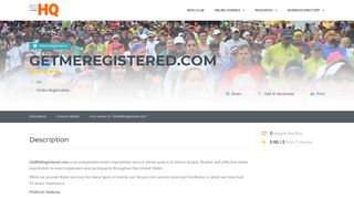 GetMeRegistered.com - Reviews - Race Directors HQ