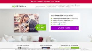My Picture on Canvas! Cheap Canvas Prints -73% | My Picture UK