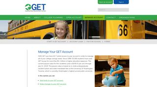 Manage Your GET Savings Account | GET 529 Plan