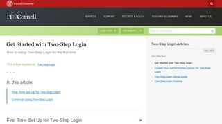 Get Started with Two-Step Login | <span class=