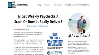Is Get Weekly Paychecks A Scam Or Does It Deliver? EXPOSED!!