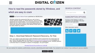How to read the passwords stored by Windows, and which are easy to ...