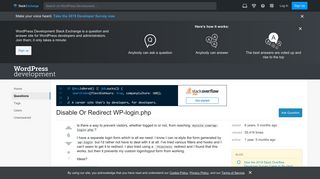 Disable Or Redirect WP-login.php - WordPress Development Stack ...
