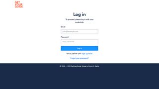 Log in | GetYourGuide