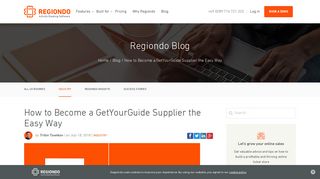 How to Become a GetYourGuide Supplier the Easy Way - Regiondo