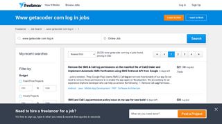 Www getacoder com log in Jobs, Employment | Freelancer