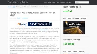 Renting a Car With Getaround: Is it Better vs. Turo or Uber ...