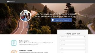 Signup is free and start with $20 driving credit - Getaround - Peer-to ...