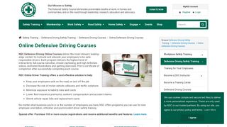 Online Defensive Driving Courses - National Safety Council