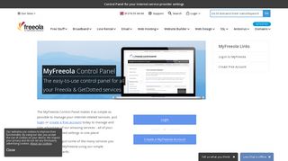 Control Panel for all your Freeola services - MyFreeola