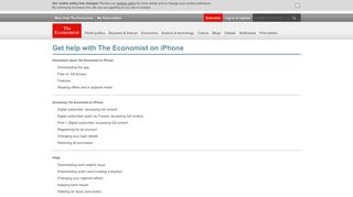 Get help with The Economist on iPhone | The Economist