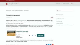 How do I get in to my course? – Stanford Online