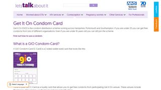 Get It On Condom Card - Let's Talk about It