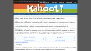 kahoot it: Kahoot Login, Sign In, Game Pins HACKS Get Kahoot App ...