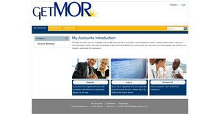 GetMOR Participant Portal > My Accounts > Account Summary