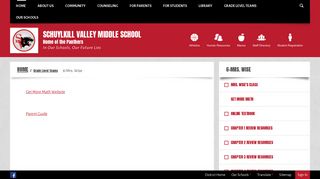 6-Mrs. Wise / Get More Math - Schuylkill Valley School District