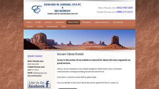 Secure Client Portal | Edward M. Osinski Jr., CPA PC