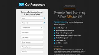 Email Marketing, Autoresponder - GetResponse Affiliate Sign-up