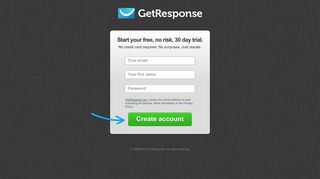 Create free email marketing trial account – GetResponse