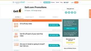 Gett.com Promotions - Save $53 w/ Feb. '19 Coupon Codes & Coupons