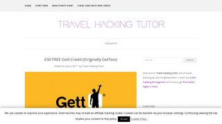 £50 FREE Gett Credit (Originally GetTaxi) - Travel Hacking Tutor