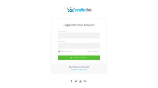 Reseller & Hosting Account Login | ResellerClub