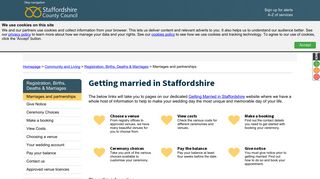 Getting married in Staffordshire - Staffordshire County Council