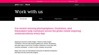 Getty Images Work With Us | Homepage