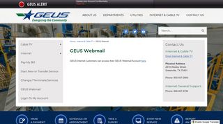 GEUS Webmail | Greenville Electric Utility System, TX