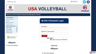 Webpoint Login - USA Volleyball