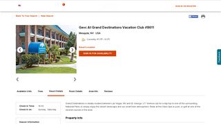 Gevc At Grand Destinations Vacation Club #8611 Details : RCI