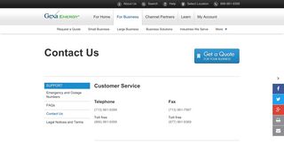 Gexa Energy Contact Information for Business Customers
