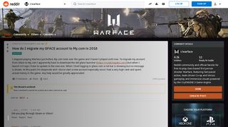 How do I migrate my GFACE account to My.com in 2018 : warface - Reddit