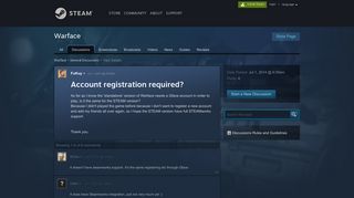 Account registration required? :: Warface General Discussions