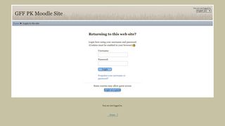 GFF PK Moodle Site: Login to the site - gff-szarvas