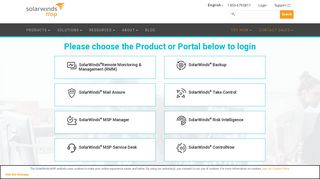 Product Login | SolarWinds MSP