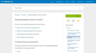Password policy in Kerio Connect - GFI Software