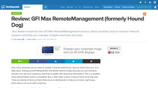 Review: GFI Max RemoteManagement (formerly ... - TechRepublic