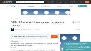 [SOLVED] GFI Mail Essentials 14 management console not opening ...