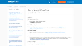 How to access GFI Archiver – GFI Support