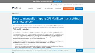 How to manually migrate GFI MailEssentials settings to a new server