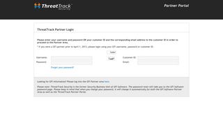 ThreatTrack Partner Login - GFI Customer Area - GFI Software
