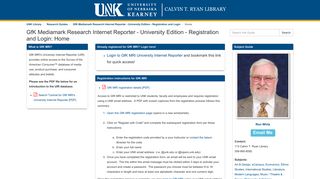 Home - GfK Mediamark Research Internet Reporter - University ... - UNK