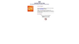 GfK - Shopper Sign Up