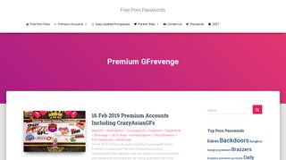 GFrevenge - Free Porn Passwords