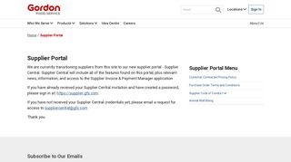 Supplier Portal | Gordon Food Service Canada
